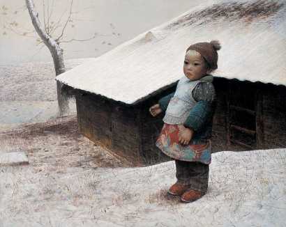 罗中立 1990年作 初雪
